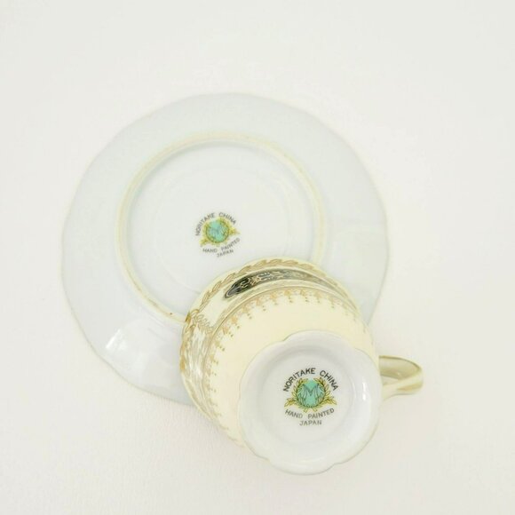 Vintage Noritake Black Gold Demitasse Cup & Saucer, 2 Sets, c1940s Art Nouveau - Picture 8 of 15